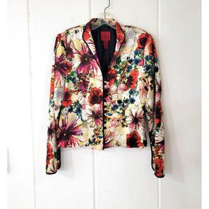 JS Collections Silk Floral Jacket